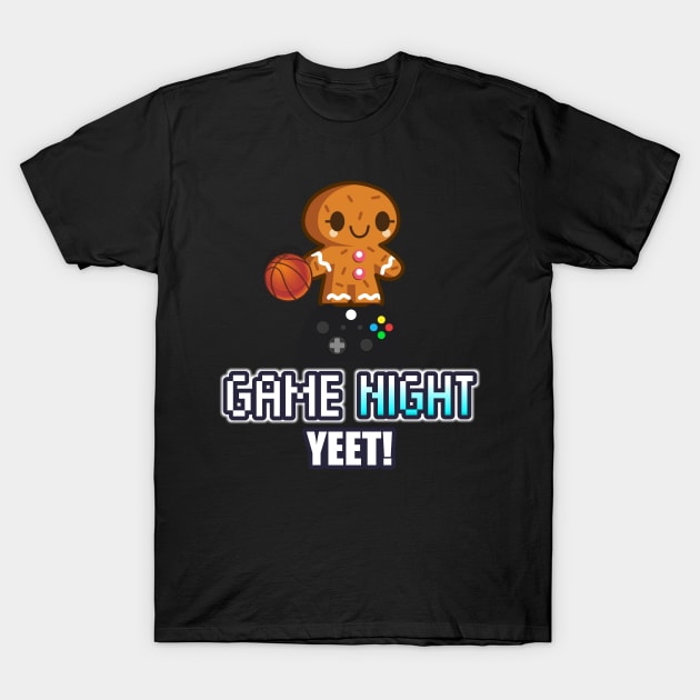 Cute Basketball Gingerbread Man Gamer - Basketball Graphic Typographic Design - Baller Fans Sports Lovers - Holiday Gift Ideas T-Shirt by MaystarUniverse